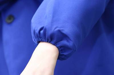 男女長(zhǎng)款藍(lán)大褂工作服長(zhǎng)袖藍(lán)色搬運(yùn)服庫(kù)管工作服防塵服 勞保